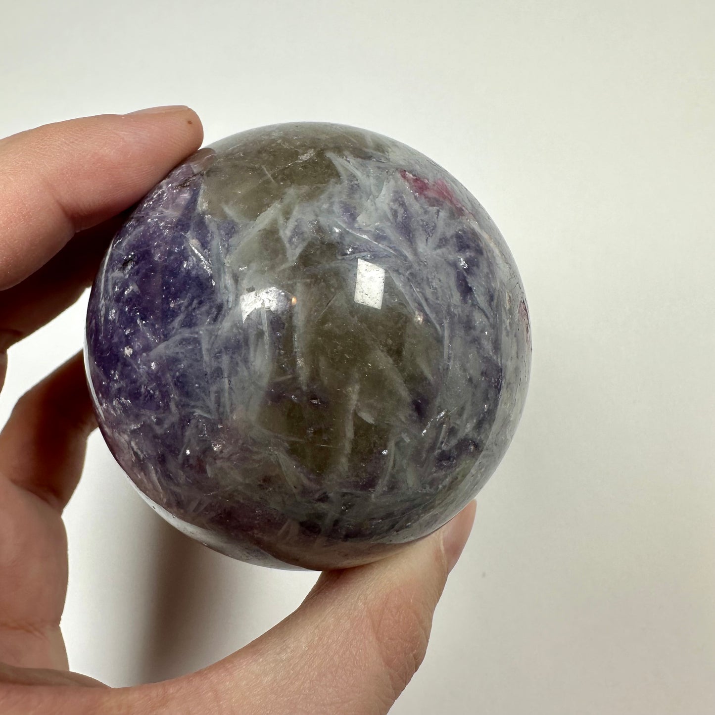 Unicorn Stone - Lepidolite Smokey Quartz Pink Tourmaline Sphere