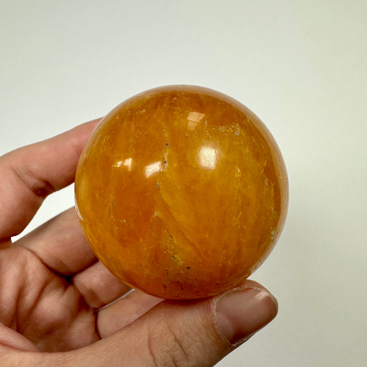 Juicy Orange Calcite Sphere (A)