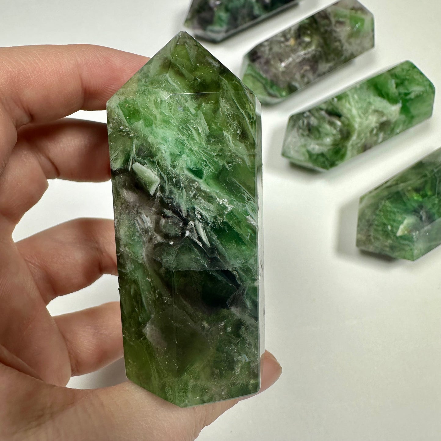 Green Fluorite tower (B)