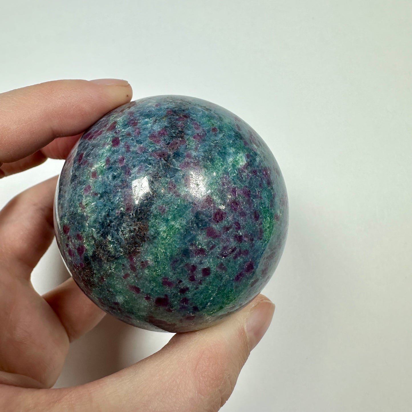 Ruby Kyanite Zosite Sphere