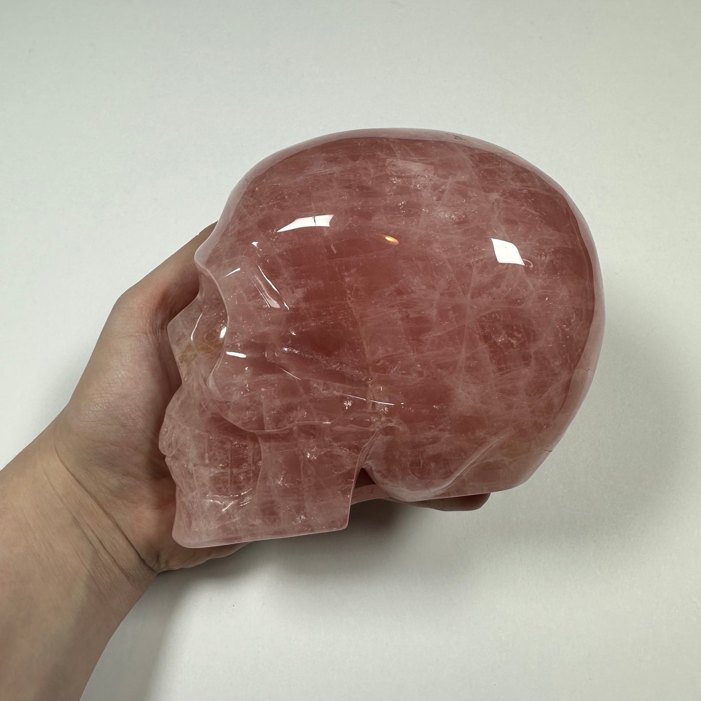 Large Rose Quartz Skull