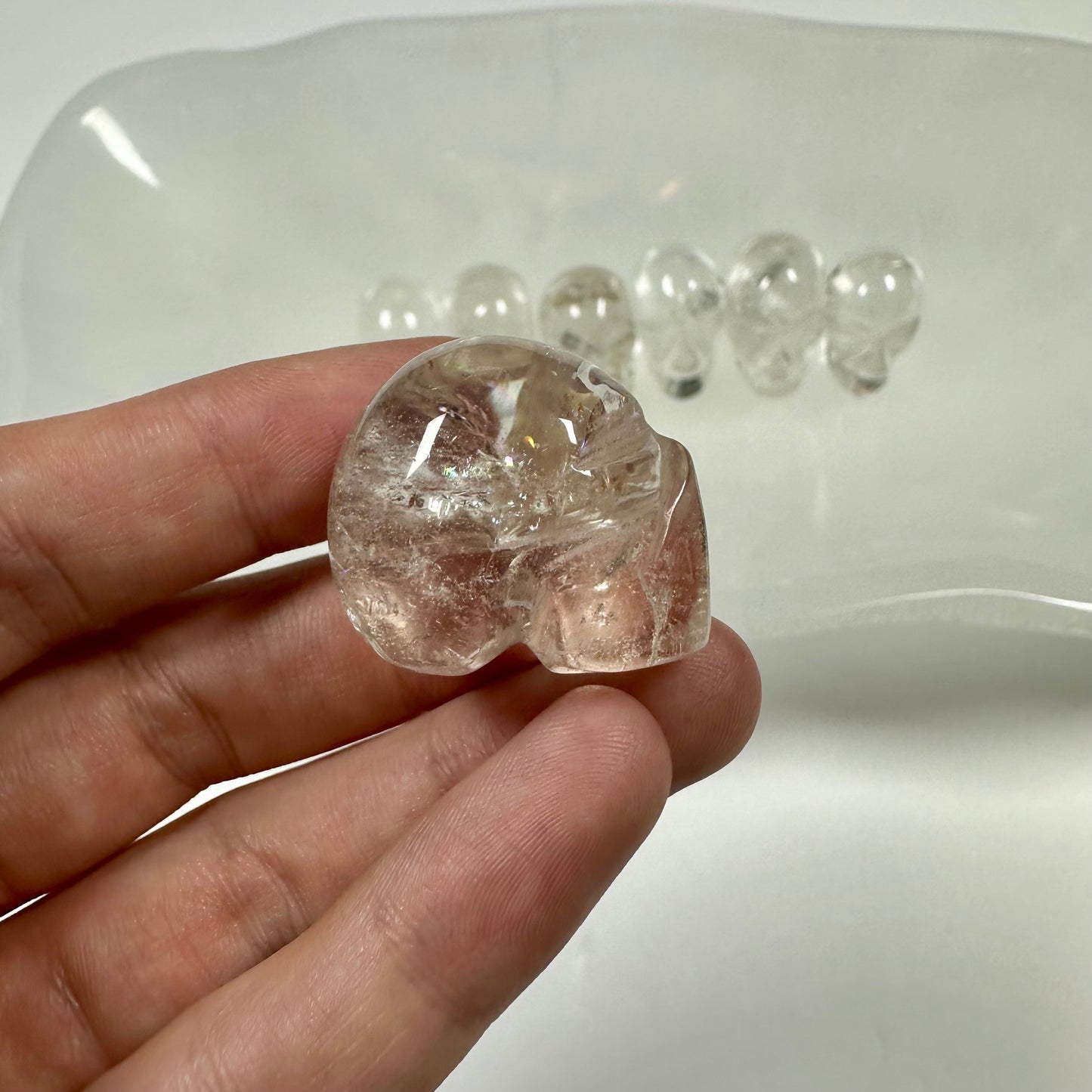 Mini Clear Quartz Skulls from Brazil - Intuitively Picked