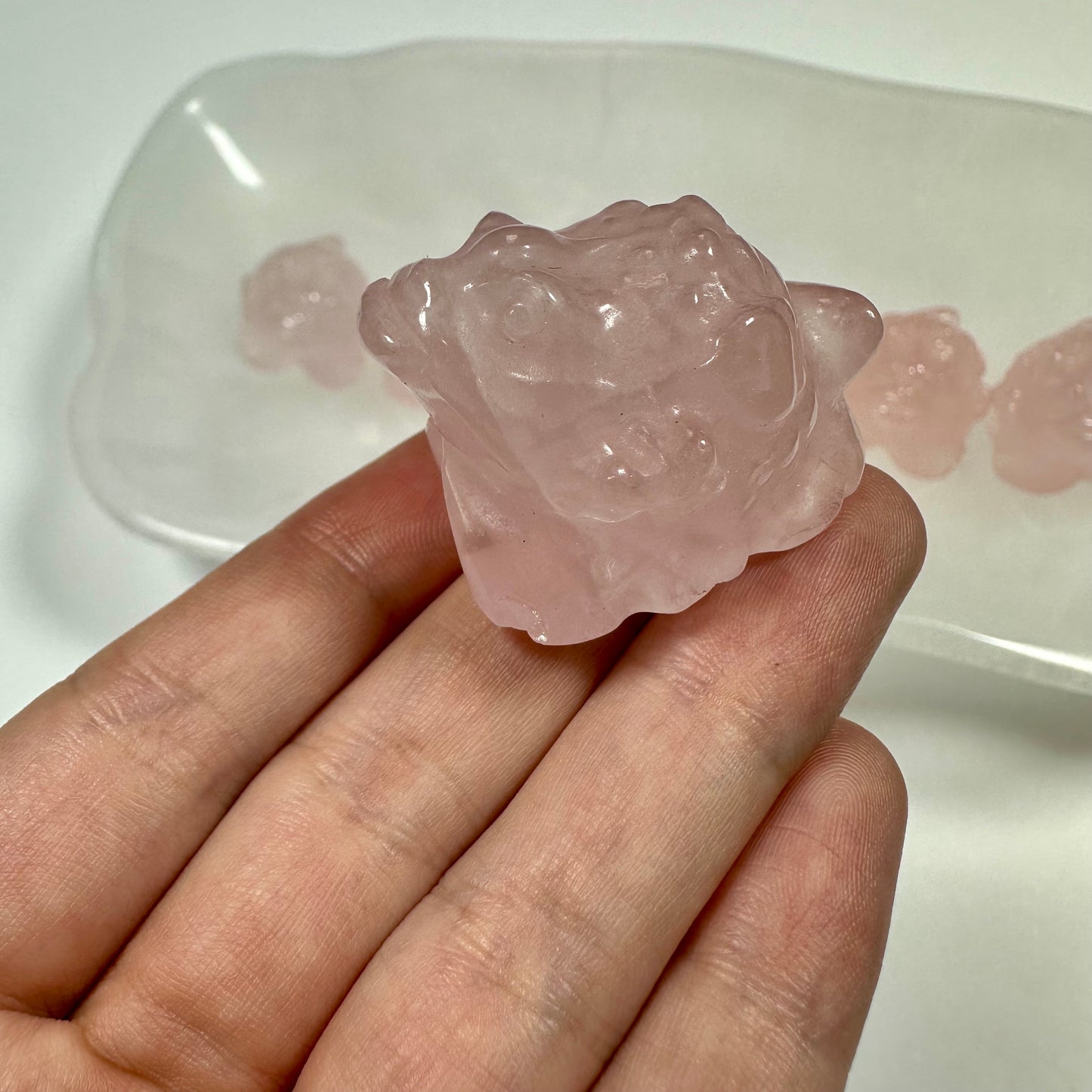Mini Rose Quartz Money Toad - Intuitively Picked