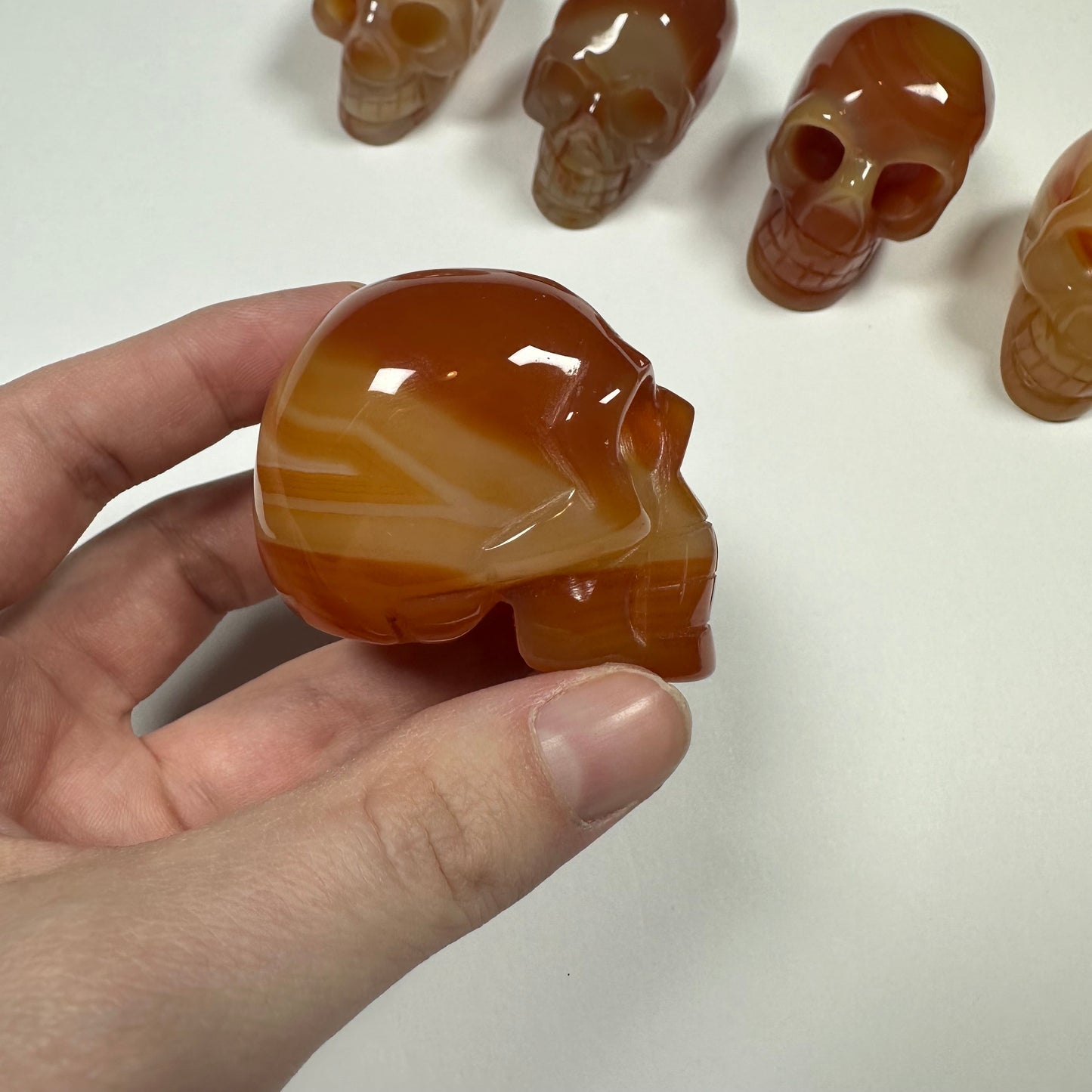 Carnelian Agate Skull (A)