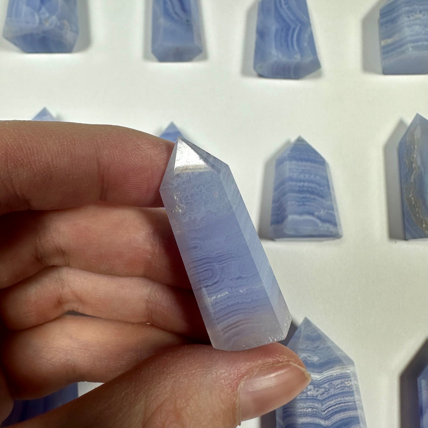 Blue Lace Agate Tower (E)