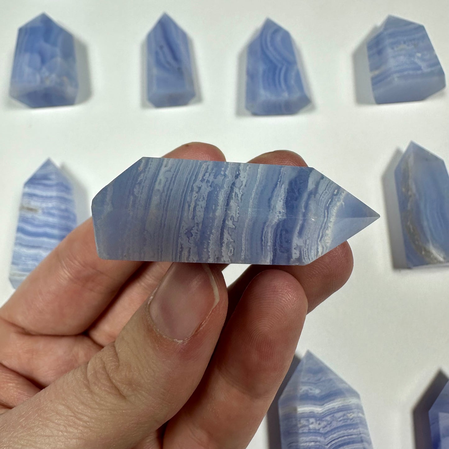 Blue Lace Agate Tower (C)