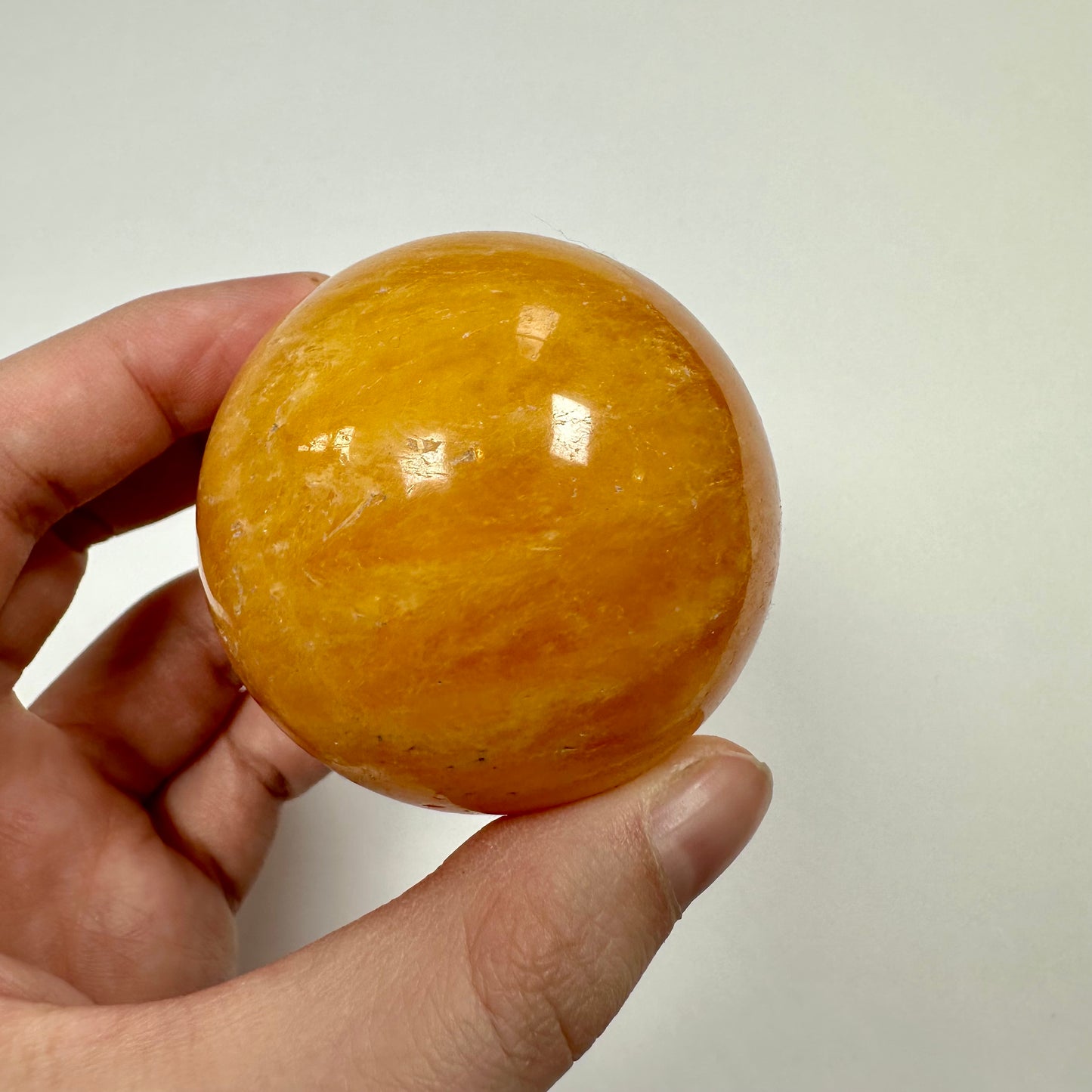 Juicy Orange Calcite Sphere (A)