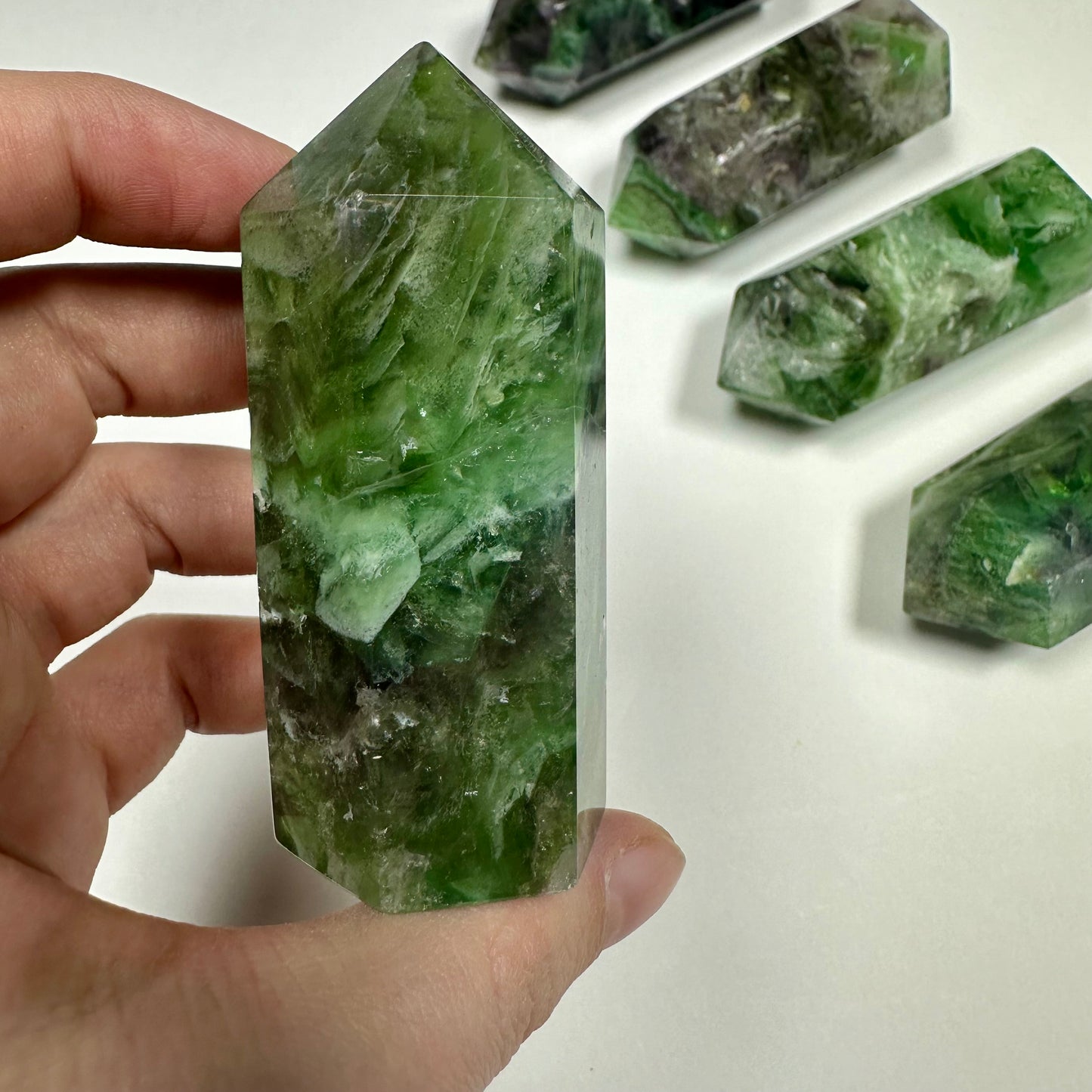 Green Fluorite tower (B)