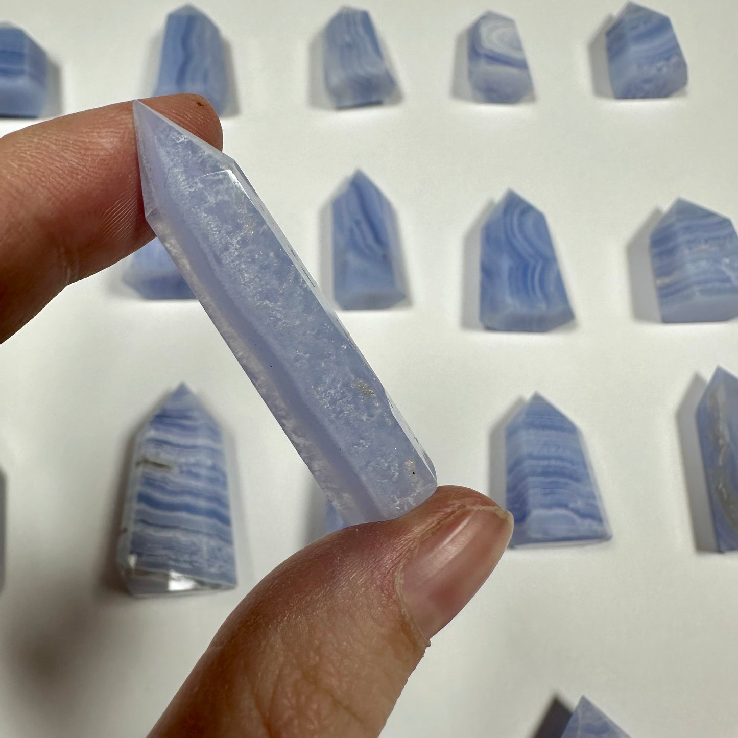Blue Lace Agate Tower (F)