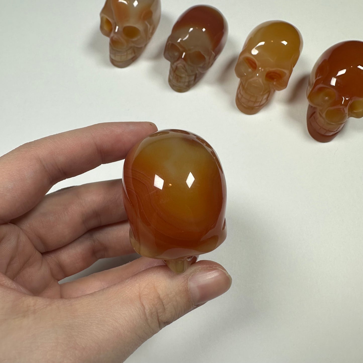 Carnelian Agate Skull (C)