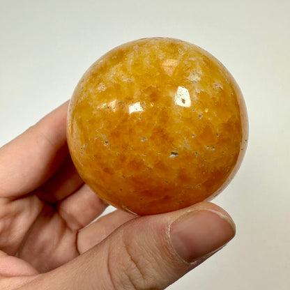 Juicy Orange Calcite Sphere (A)