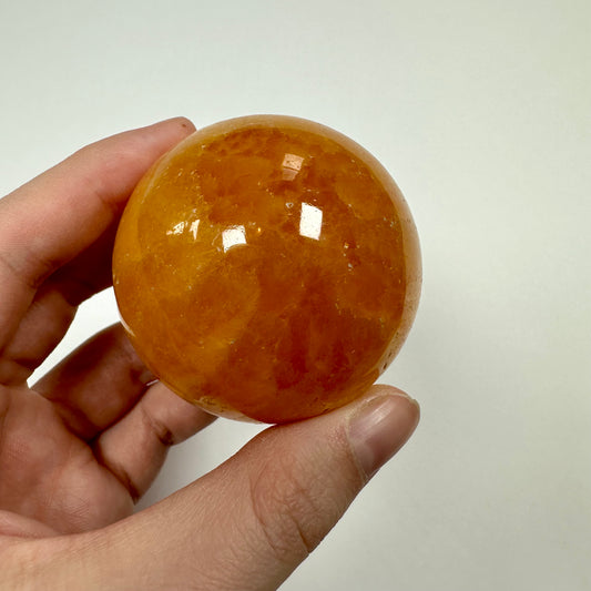 Juicy Orange Calcite Sphere (A)
