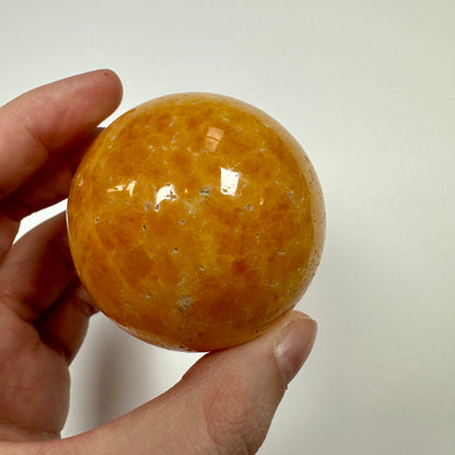 Juicy Orange Calcite Sphere (A)