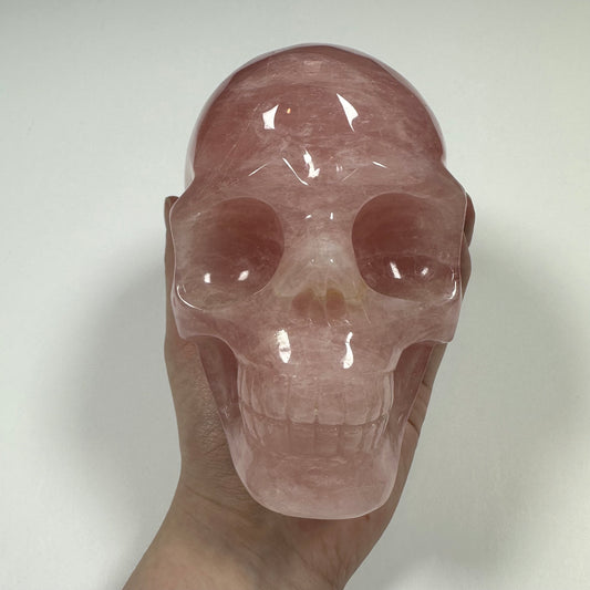 Large Rose Quartz Skull