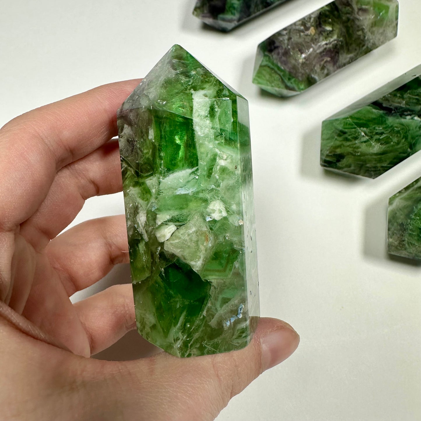 Green Fluorite tower (C)