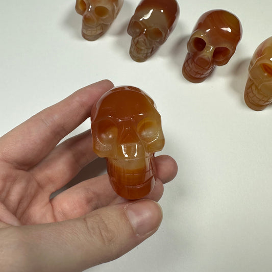 Carnelian Agate Skull (A)