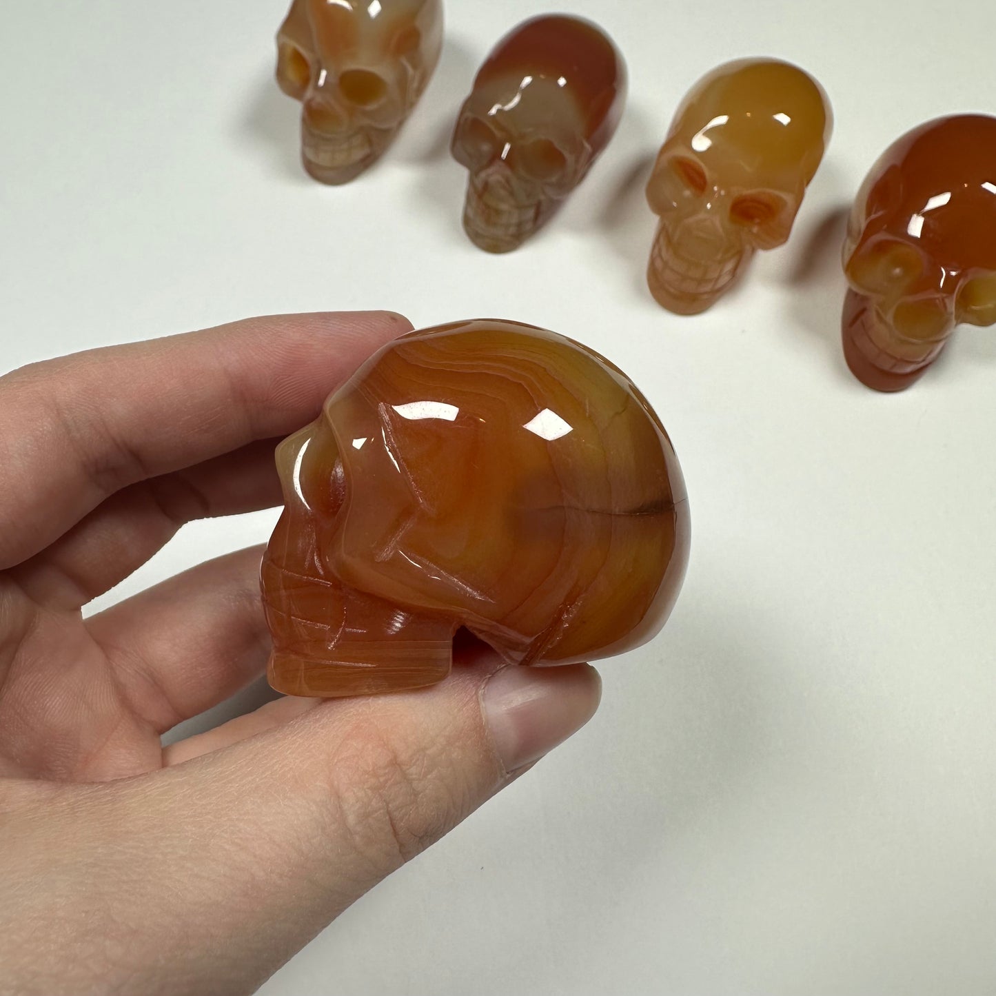 Carnelian Agate Skull (C)