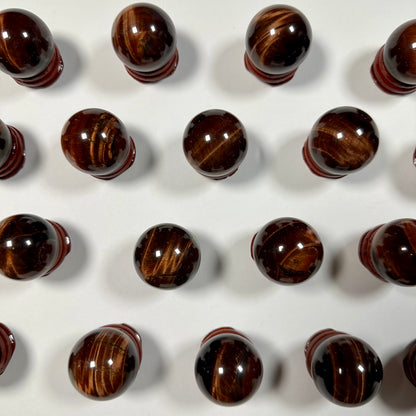 Small Red Tigers Eye Spheres