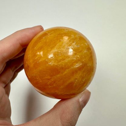 Juicy Orange Calcite Sphere (A)