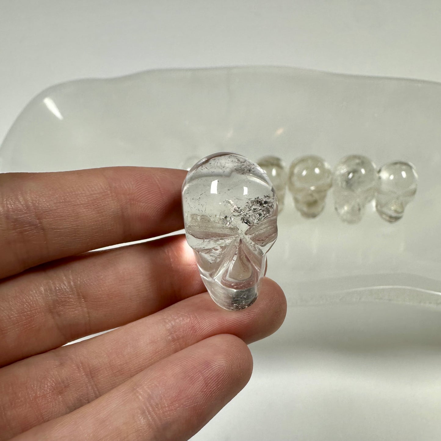 Mini Clear Quartz Skulls from Brazil - Intuitively Picked
