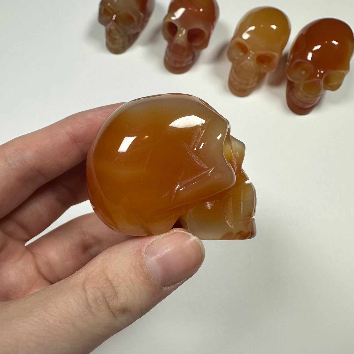 Carnelian Agate Skull (E)