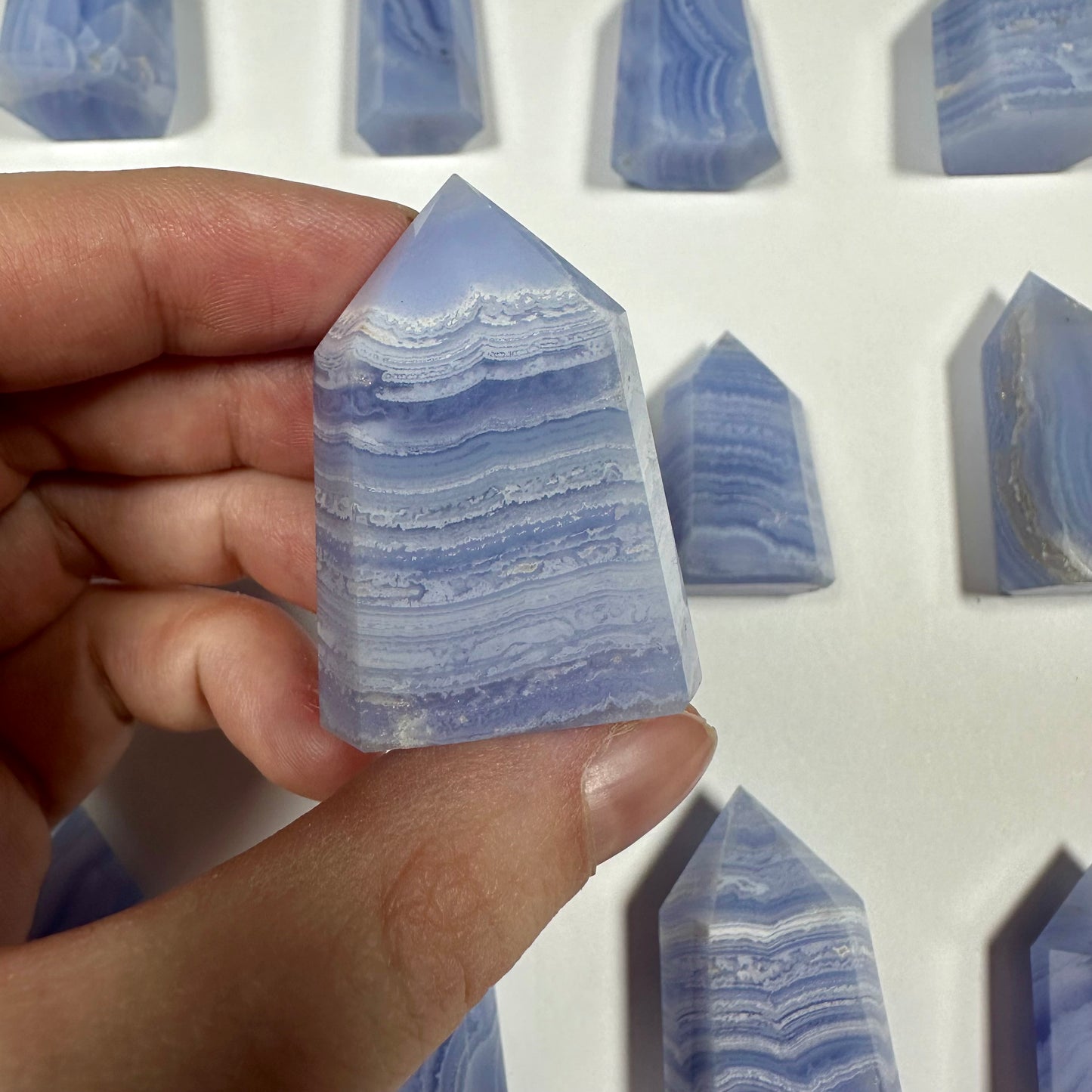 Blue Lace Agate Tower (C)