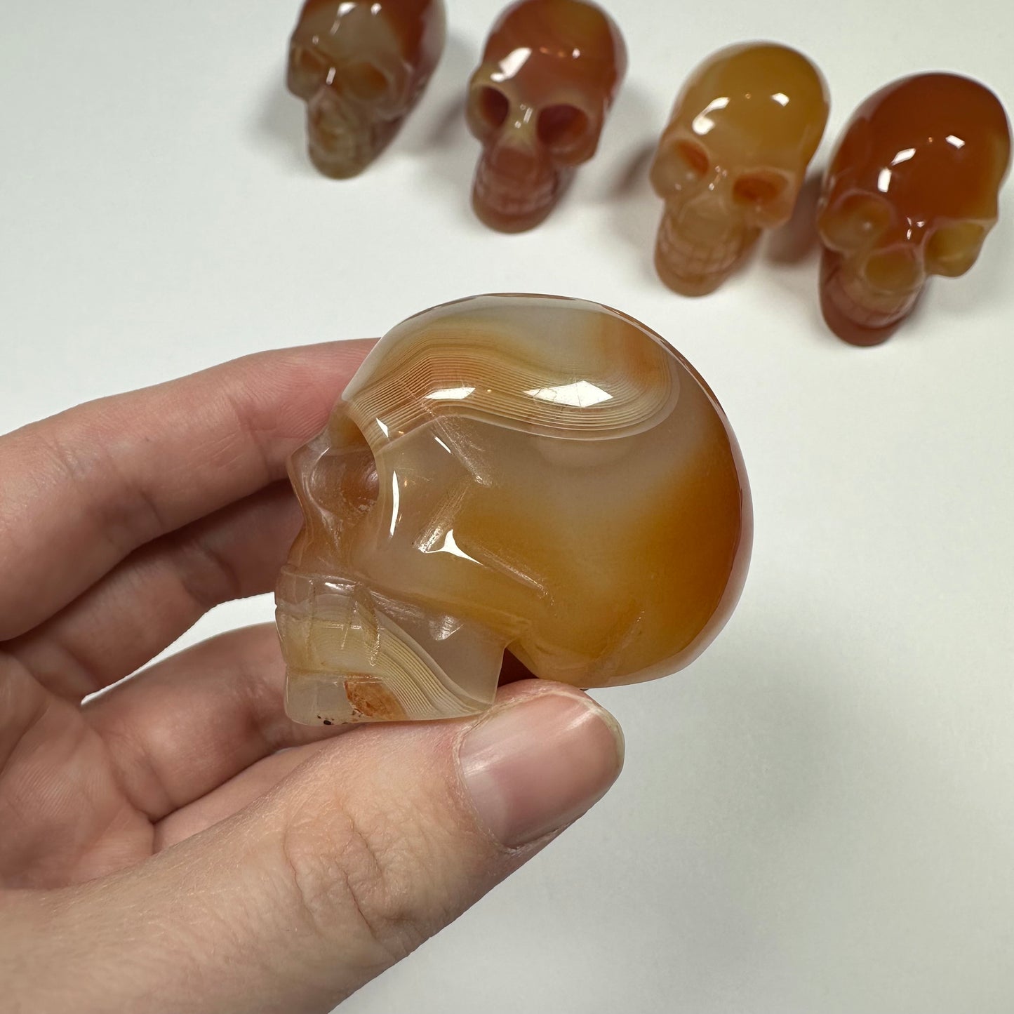 Carnelian Agate Skull (E)