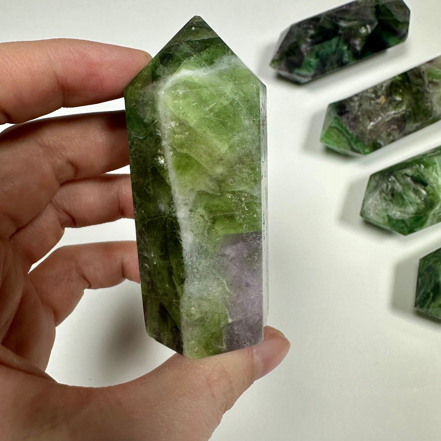 Green Fluorite tower (A)