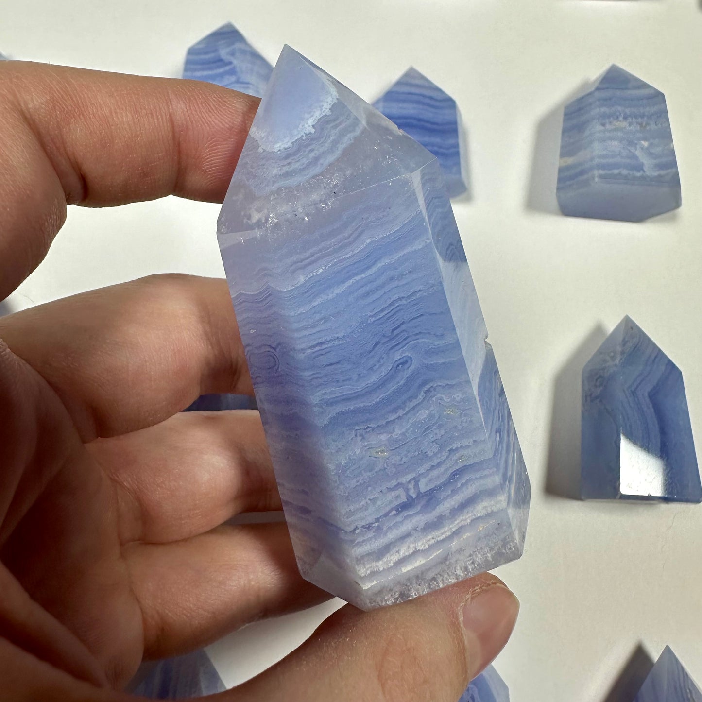 Blue Lace Agate Tower (A)
