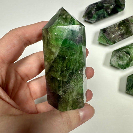 Green Fluorite tower (A)