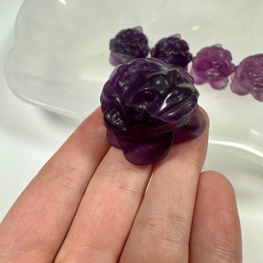 Mini Purple Fluorite Money Toad - Intuitively Picked