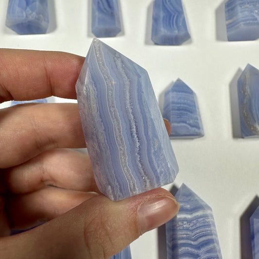 Blue Lace Agate Tower (D)