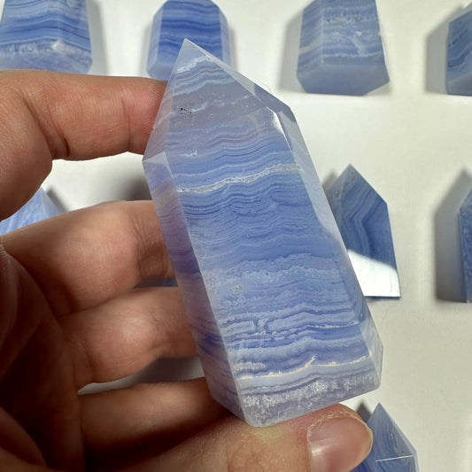 Blue Lace Agate Tower (A)