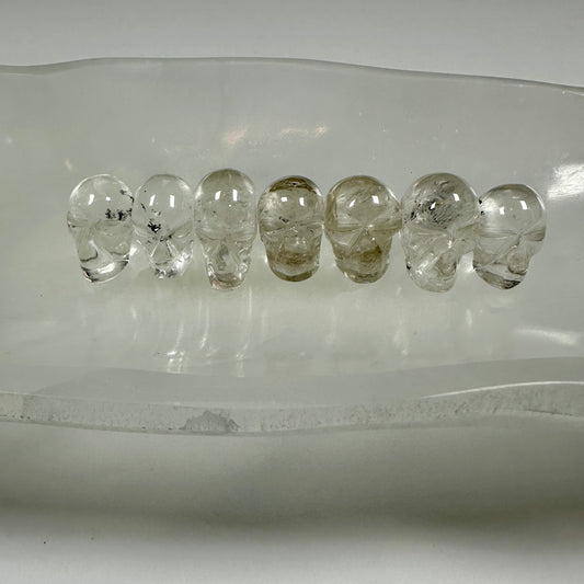 Mini Clear Quartz Skulls from Brazil - Intuitively Picked