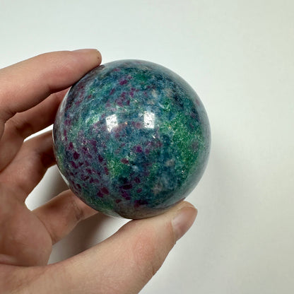 Ruby Kyanite Zosite Sphere