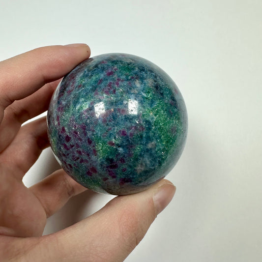 Ruby Kyanite Zosite Sphere