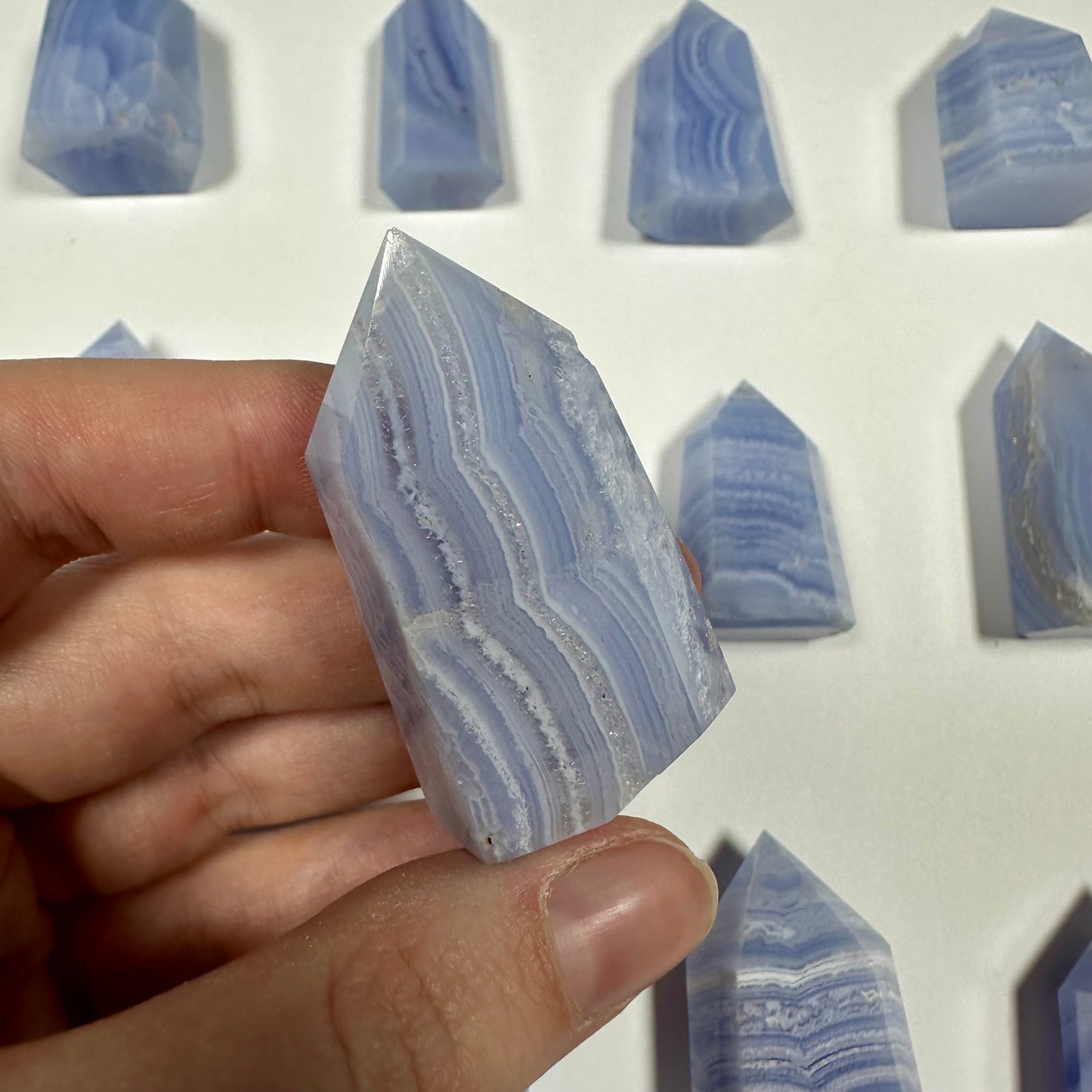 Blue Lace Agate Tower (D)
