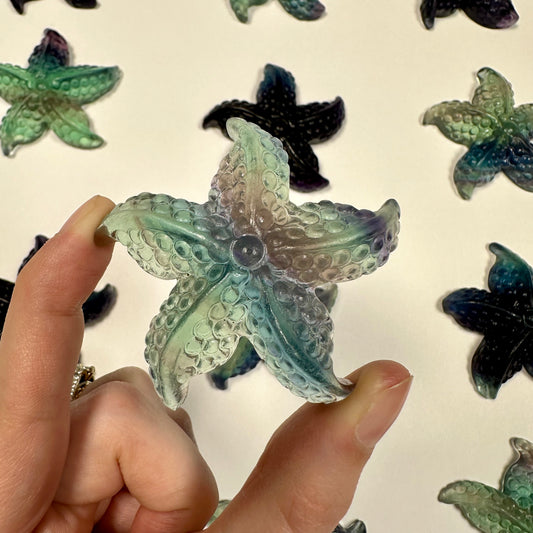 Gorgeous fluorite starfish (K)
