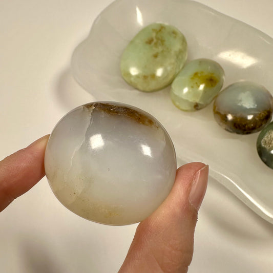 Peruvian Blue Opal Palm Stone (E)