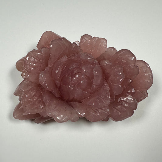 Rose Quartz Large Rose Flower