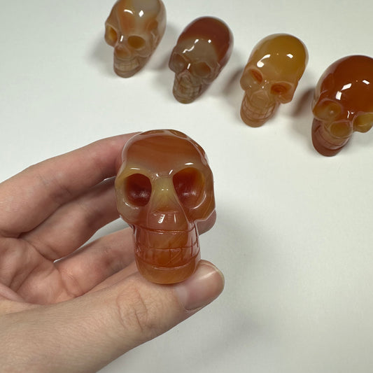 Carnelian Agate Skull (C)