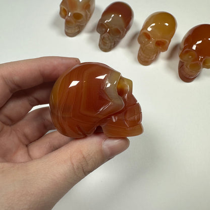 Carnelian Agate Skull (C)