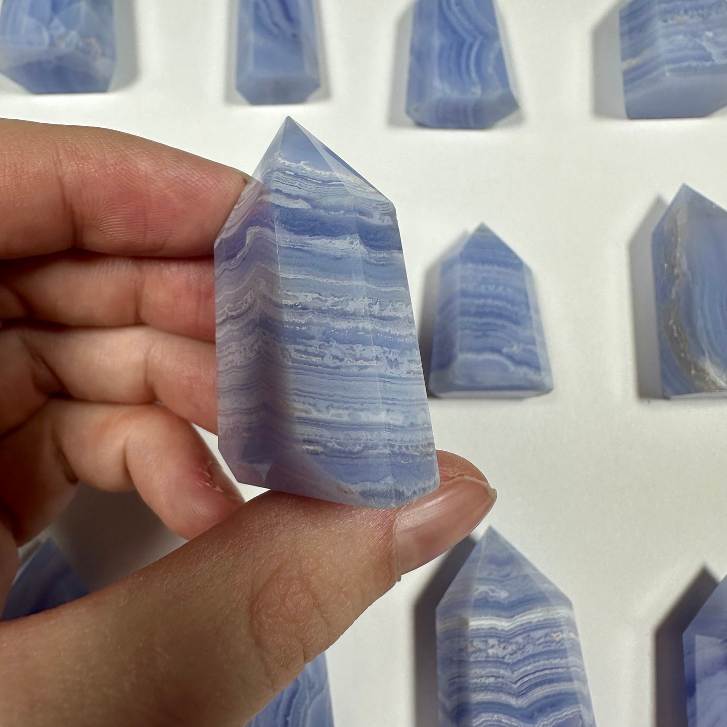 Blue Lace Agate Tower (C)