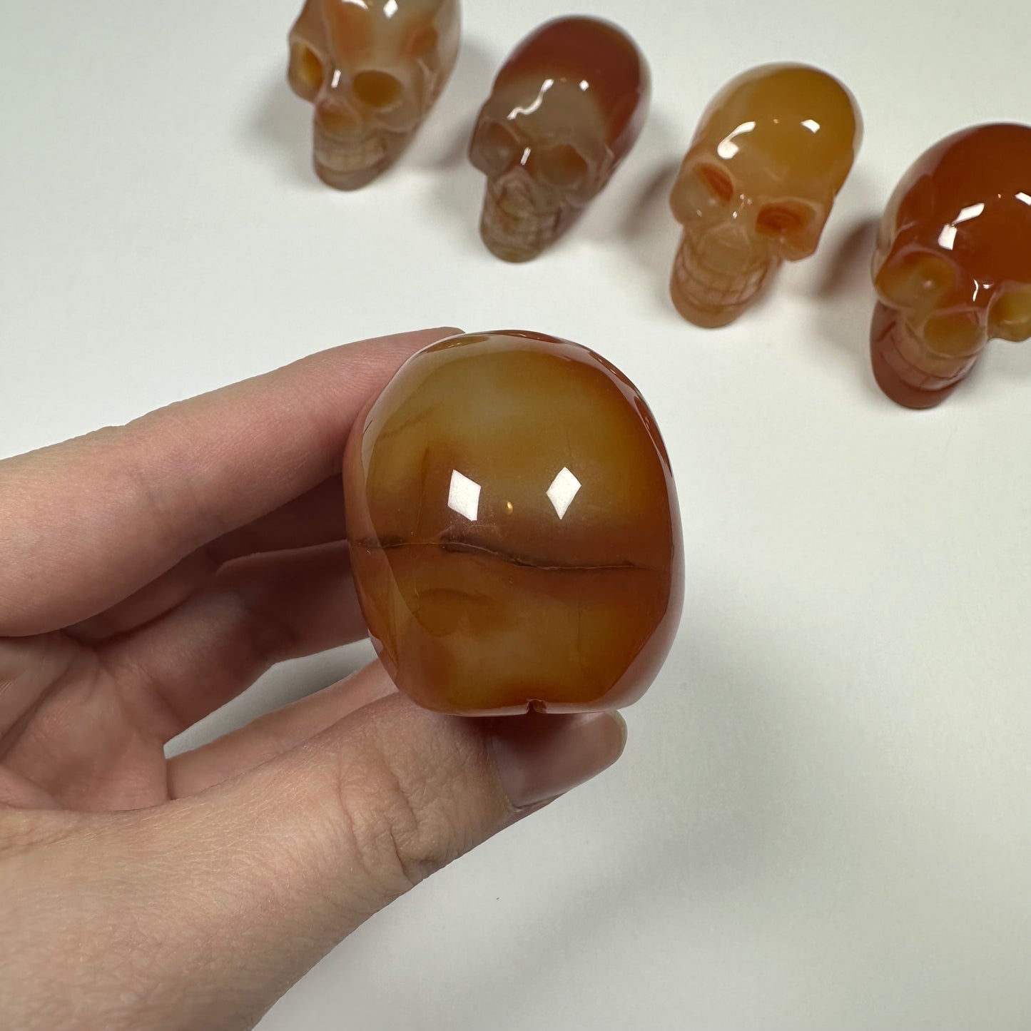Carnelian Agate Skull (C)