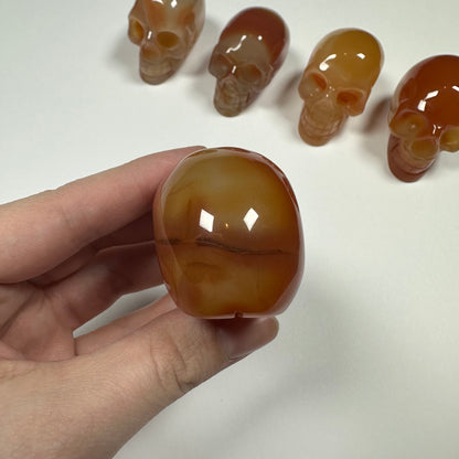Carnelian Agate Skull (C)