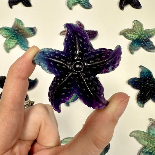 Gorgeous fluorite starfish (H)