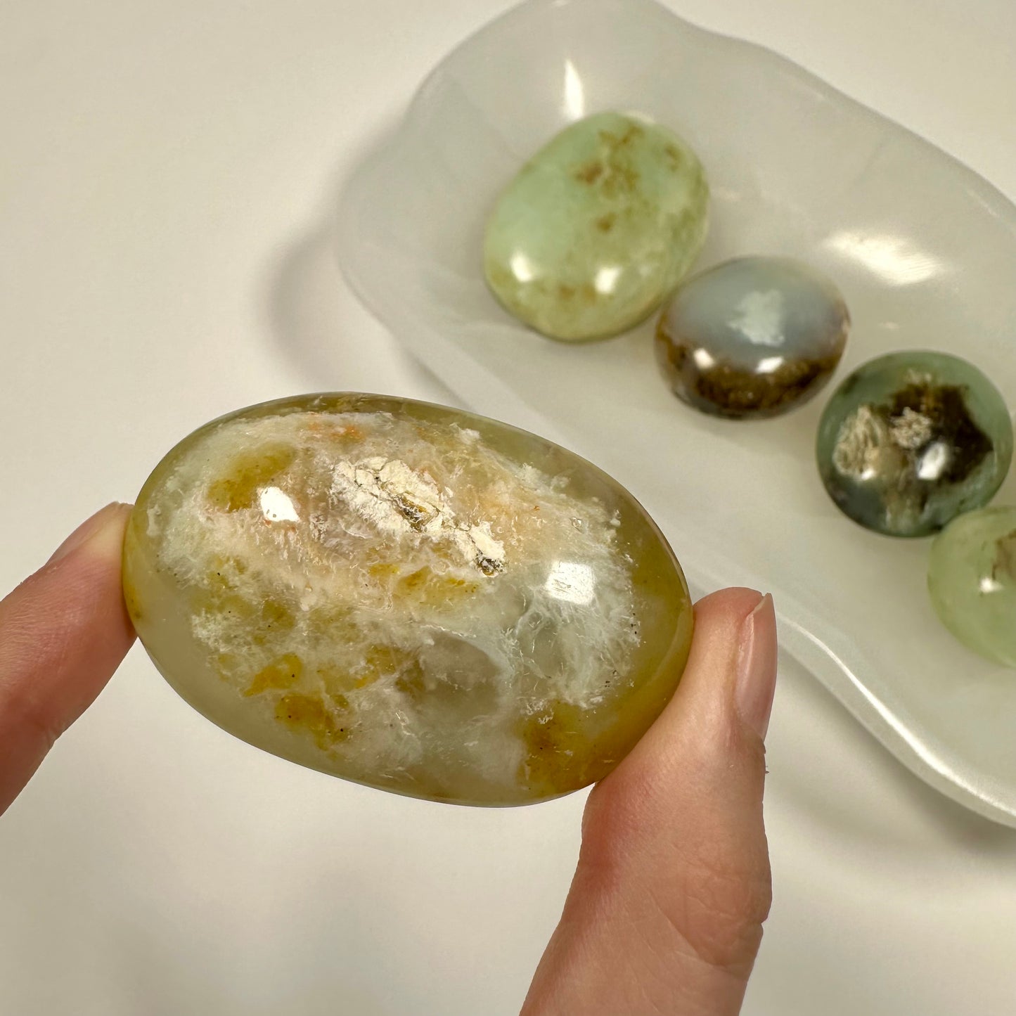Peruvian Blue Opal Palm Stone (H)