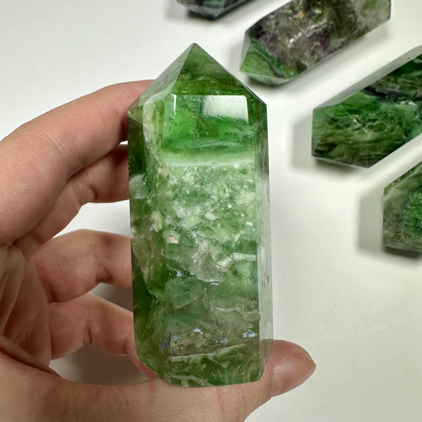 Green Fluorite tower (C)