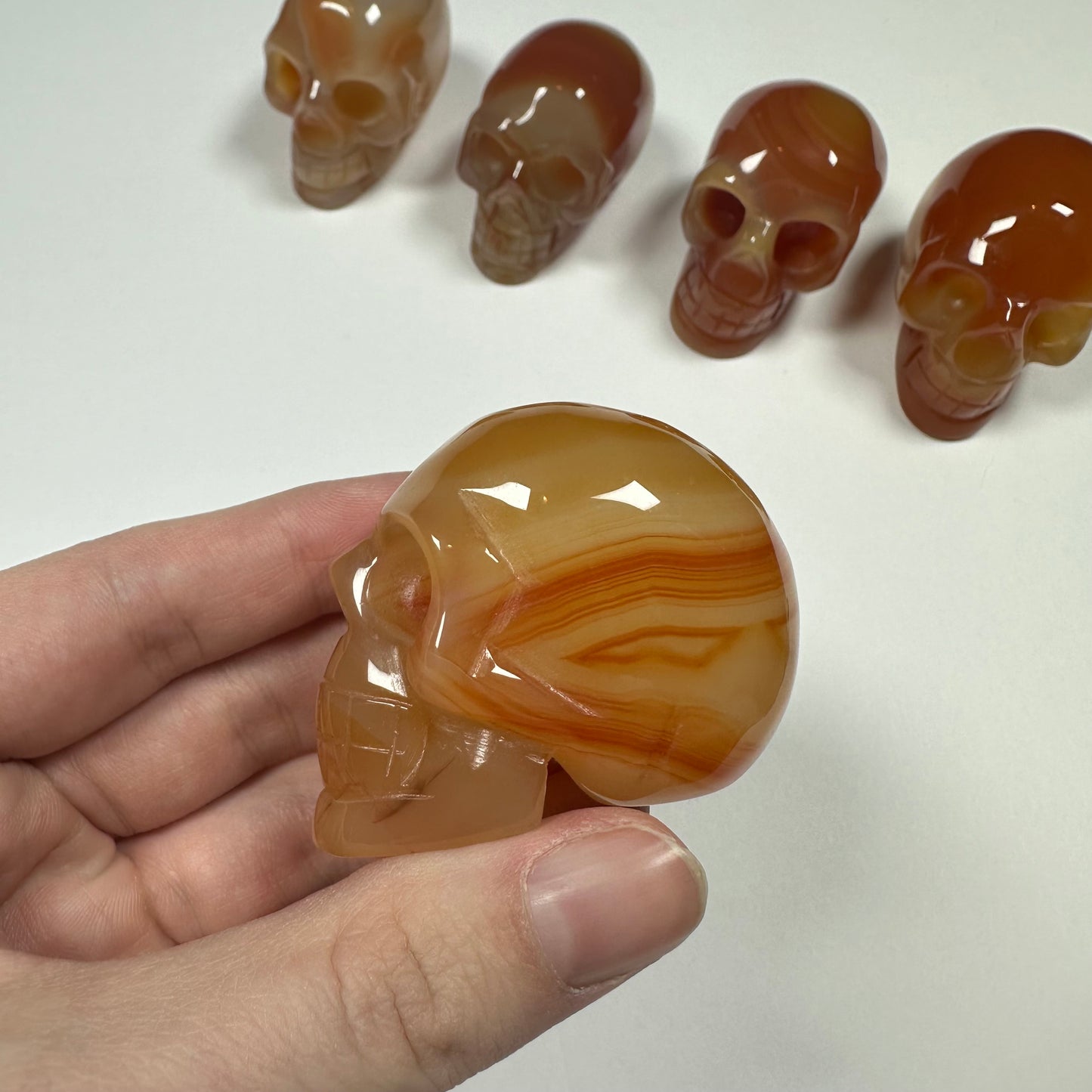 Carnelian Agate Skull (B)